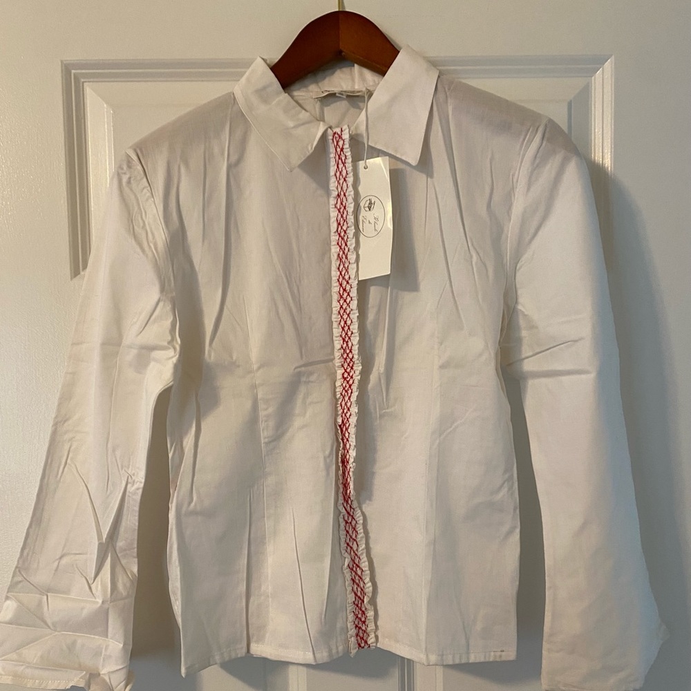 il baule di elianne Kids White Button Down Shirt Size 12 Girls